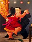 Fernando Botero Canvas Paintings - Bailarines